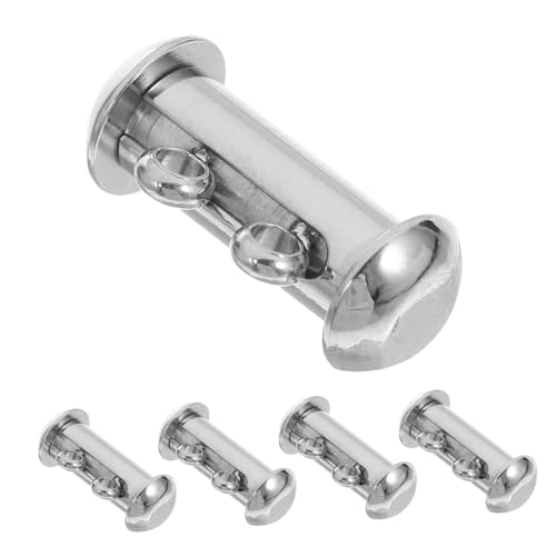 HOMSFOU 5 Stück Edelstahl Doppelreihiger Schmuckverschluss Sicherer Robuster Verbinder für Mehrlagige Halsketten und Armbänder Diy-freundlich Langlebig für Täglichen und Festlichen von HOMSFOU