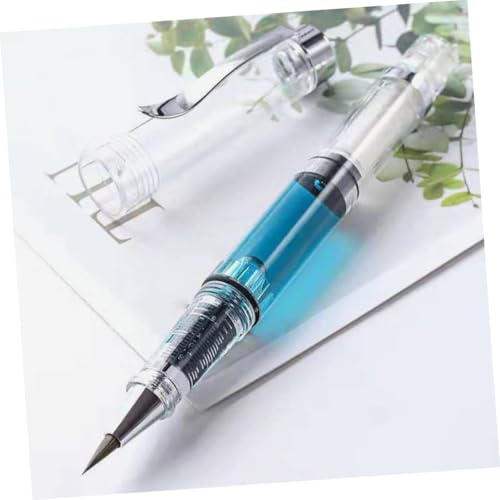HOMSFOU 5 Stück Füllfederhalter mit Flexiblem Pinselspitze Kolbenfüllung Robuster Kunststoff für Kalligraphie Aquarell und Schönschrift Geeignet für Anfänger und Künstler Vielseitiger von HOMSFOU