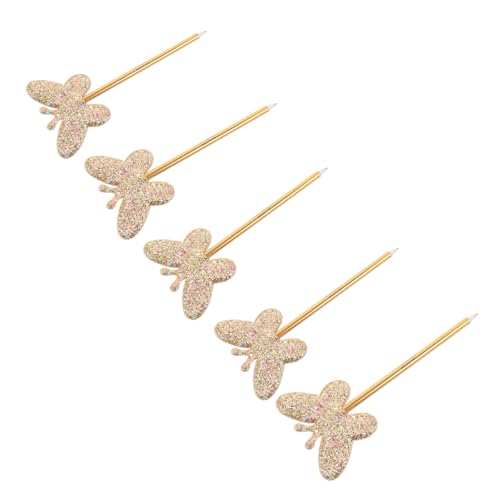 HOMSFOU 5 Stück Glitzer Schmetterling Kugelschreiber Bunte Retractable Schreibstifte Spielerisch Designte Stifte für Schüler Büro Party HOMSFOU 5 Stück Glitzer Schmetterling Kugelschreiber Bunte Retractable Schreibstifte Spielerisch Designte Stifte für Schüler Büro Party von HOMSFOU