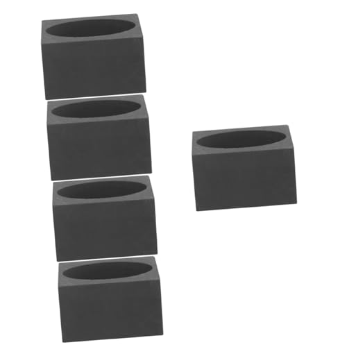 HOMSFOU 5 Stück Graphit Gussform Herzform für Gold Silber Kupfer Hochtemperaturbeständige Schmelz und Raffinierungsform für Metallverarbeitung und Experimente von HOMSFOU