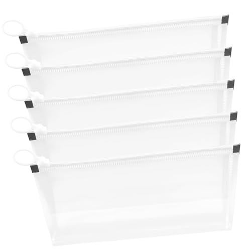 HOMSFOU 5 Stück Große Dokumententasche Transparent PP Kunststoff Leichte Aufbewahrungstaschen für Akten Belege Karten als Organizer für Schule Büro und Unterwegs HOMSFOU 5 Stück Große Dokumententasche Transparent PP Kunststoff Leichte Aufbewahrungstaschen für Akten Belege Karten als Organizer für Schule Büro und Unterwegs von HOMSFOU