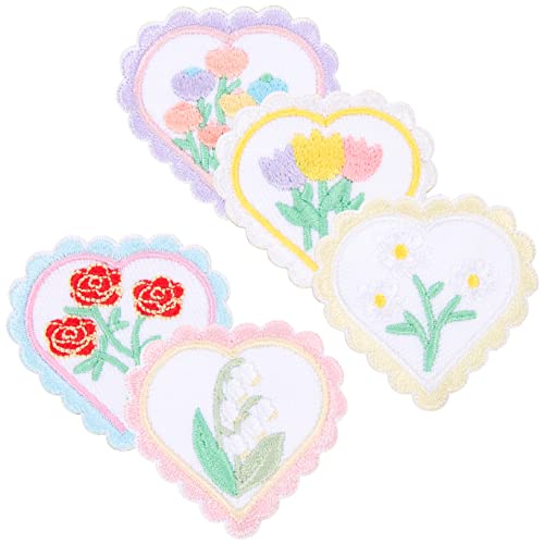 HOMSFOU 5 Stück Herz Aufnäher zum Aufbügeln Diy Patch für Kleidung Rucksäcke und Jeans Hochwertige Stickerei Einfach Anzubringen und Langlebig HOMSFOU 5 Stück Herz Aufnäher zum Aufbügeln Diy Patch für Kleidung Rucksäcke und Jeans Hochwertige Stickerei Einfach Anzubringen und Langlebig von HOMSFOU