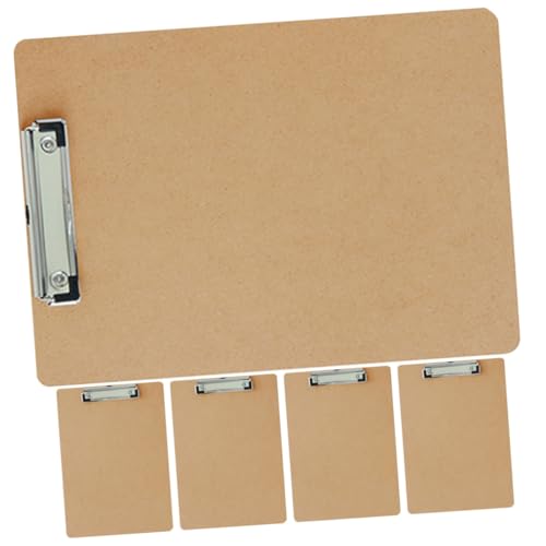 HOMSFOU 5 Stück Klemmbrett Clipboard für Büro Konferenzen und Zuhause Leicht und Tragbar für Dokumente Menüs und Notizen Langlebiges Material von HOMSFOU