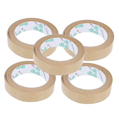 HOMSFOU 5 Stück Kraftpapier Klebeband und Reißfest Stark Haftend Verpacken Fixieren und Abdichten von Kartons von HOMSFOU