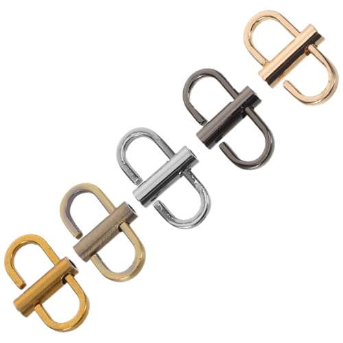 HOMSFOU 5 Stück Metallkettenglied-versteller für Handtaschen Verstellbare Schulterriemen-schnallen Robuste Metallclips zur Kettenlängen-anpassung Geeignet für Crossbody Umhängetaschen von HOMSFOU