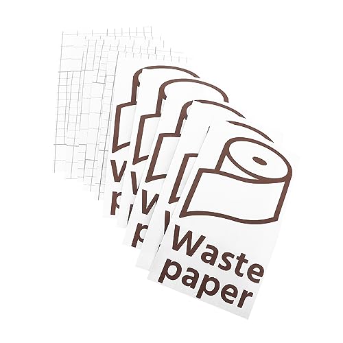 HOMSFOU 5 Stück Mülltrennung Aufkleber Selbstklebende Abfallkennzeichnung für Mülltonnen Wasserdichtes Umweltfreundliche Etiketten für Abfalltrennung und Recycling von HOMSFOU