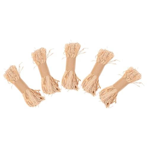HOMSFOU 5 Stück Natürliche Raffia Bastbänder Naturfaser Robustes Bastband für Floristik DIY Basteln Geschenkverpackung Blumensträuße Kreative Dekoration HOMSFOU 5 Stück Natürliche Raffia Bastbänder Naturfaser Robustes Bastband für Floristik DIY Basteln Geschenkverpackung Blumensträuße Kreative Dekoration von HOMSFOU