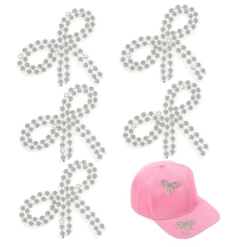HOMSFOU 5 Stück Perlenschleife Knoten Strass-patches Schleifenapplikation Funkeln Glänzend Bogen Applikationen Schleife Strassapplikation Trimmen Silver Kristall HOMSFOU 5 Stück Perlenschleife Knoten Strass-patches Schleifenapplikation Funkeln Glänzend Bogen Applikationen Schleife Strassapplikation Trimmen Silver Kristall von HOMSFOU