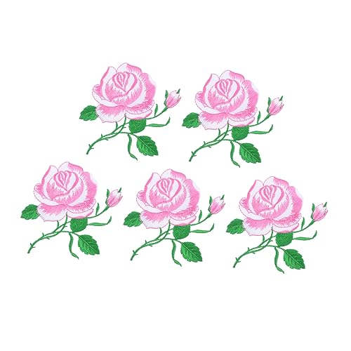 HOMSFOU 5 Stück Rosenblüten Stickerei Patches Teiliges Bügelbilder für Kleidung Jeansreparatur und Diy Dekoration für Jacken Taschen Hüte und Mehr Langlebig und Praktisch HOMSFOU 5 Stück Rosenblüten Stickerei Patches Teiliges Bügelbilder für Kleidung Jeansreparatur und Diy Dekoration für Jacken Taschen Hüte und Mehr Langlebig und Praktisch von HOMSFOU
