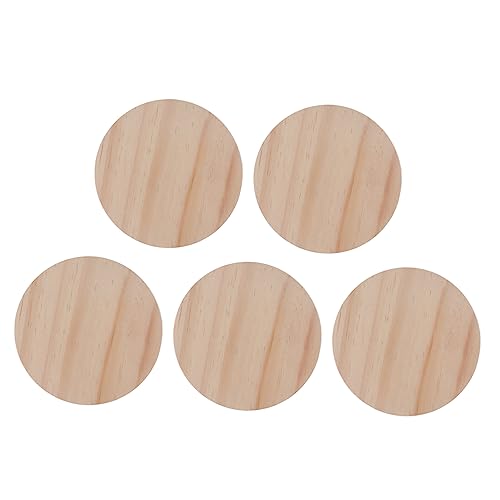 HOMSFOU 5 Stück Runde Holzscheiben Diy Bastelzubehör Hochwertigem Holz für Kreative Projekte für Dekoration und Handwerk von HOMSFOU