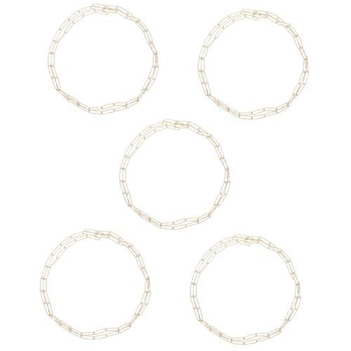 HOMSFOU 5 Stück Schmuckkette für Diy Armbänder Goldene Druckketten Robuste Hautfreundliche und Vielseitige Kettenzubehör für Schmuckherstellung und Bastelprojekte von HOMSFOU