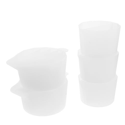 HOMSFOU 5 Stück Silikon Mischbecher mit Kammern Langlebige Epoxidharz Gießformen für DIY Kunst Farbmischbecher für Malerei und Harzgießen Vielseitig für Bastelprojekte Geeignet von HOMSFOU