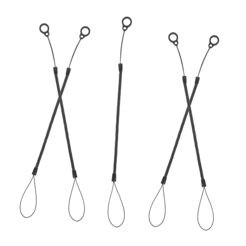 HOMSFOU 5 Stück Stiftfederkabel Stift-lanyard Schlüssel Eingabestift Einziehbar Riemen Für Tablet-stifte Stretch-lanyard Für Stylus-stift Stiftleine Stiftkette Für Klemmbrett Black Plastik von HOMSFOU