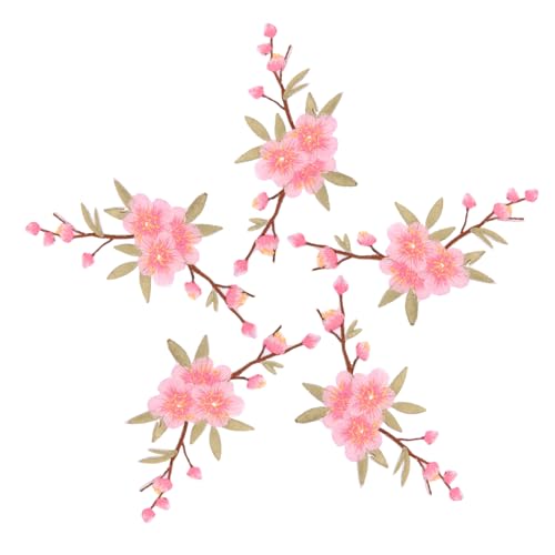 HOMSFOU 5 Stück Teiliges Blüten Bügel Patches Stickerei Aufnäher für Kleidung Taschen und Jeans Einfach Anzubringen zum Reparieren und Verzieren von Textilien HOMSFOU 5 Stück Teiliges Blüten Bügel Patches Stickerei Aufnäher für Kleidung Taschen und Jeans Einfach Anzubringen zum Reparieren und Verzieren von Textilien von HOMSFOU