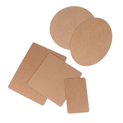 HOMSFOU 5 Stück Teiliges DIY Modell Basisplatten aus Ultraleichtem Holz Verschiedene Formen Rund Quadratisch Oval mit Löchern zum Aufhängen Langlebig und Hautfreundlich für Bastelprojekte von HOMSFOU