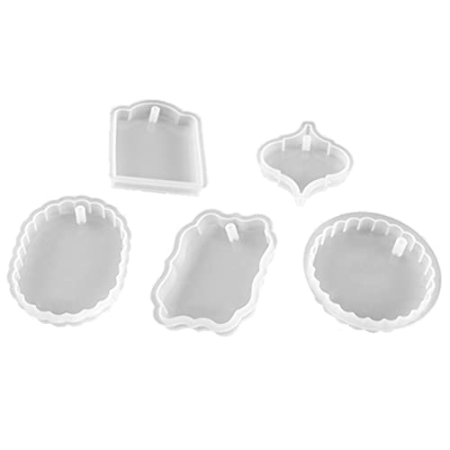 HOMSFOU 5 Stück Teiliges Diy Silikon Gießform für Schmuckherstellung Kreative Kristallformen für Anhänger und Dekorationen Weiß von HOMSFOU