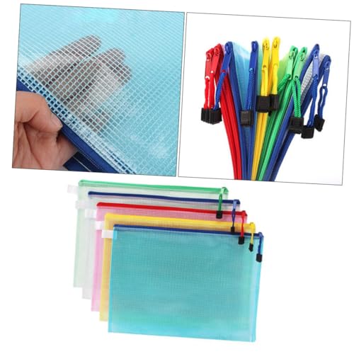 HOMSFOU 5 Stück Teiliges Dokumententaschen mit Reißverschluss Wasserdichte PVC Mesh Aufbewahrungstaschen in Weiß Gelb Grün Blau Vielseitiger Organizer für Dokumente Büro und Reisen HOMSFOU 5 Stück Teiliges Dokumententaschen mit Reißverschluss Wasserdichte PVC Mesh Aufbewahrungstaschen in Weiß Gelb Grün Blau Vielseitiger Organizer für Dokumente Büro und Reisen von HOMSFOU