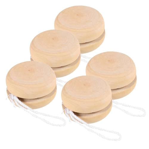 HOMSFOU 5 Stück Teiliges Holz Yo Yo Bälle Unbemalt für DIY Bemalung Kreative Gestaltung von Deko Accessoires für HOMSFOU 5 Stück Teiliges Holz Yo Yo Bälle Unbemalt für DIY Bemalung Kreative Gestaltung von Deko Accessoires für von HOMSFOU