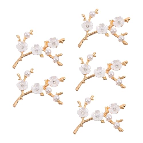 HOMSFOU 5 Stück Teiliges Legierungs Pearl Blumenäste Diy Zubehör Blumenverzierung für Kleidung Broschen und Taschen Schmuckaccessoires für Hochzeiten und Besondere Anlässe HOMSFOU 5 Stück Teiliges Legierungs Pearl Blumenäste Diy Zubehör Blumenverzierung für Kleidung Broschen und Taschen Schmuckaccessoires für Hochzeiten und Besondere Anlässe von HOMSFOU