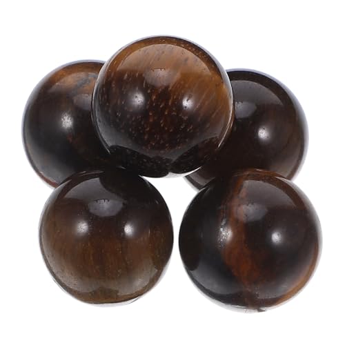HOMSFOU 5 Stück Teiliges Natürlicher Tigerauge Kristallperlen ohne Loch Glatte Runde Edelstein-perlen Vielseitige DIY Schmuckherstellung für Armbänder und Halsketten HOMSFOU 5 Stück Teiliges Natürlicher Tigerauge Kristallperlen ohne Loch Glatte Runde Edelstein-perlen Vielseitige DIY Schmuckherstellung für Armbänder und Halsketten von HOMSFOU