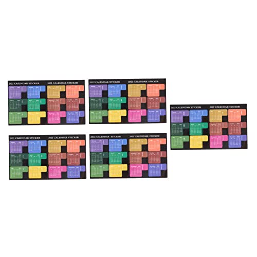 HOMSFOU 5 Stück Teiliges Notizbuch Index Aufkleber Bunten Farben Praktische Monatsmarkierungssticker für Büro und Schule Selbstklebend und Wasserfest für Organisation von Notizen und von HOMSFOU