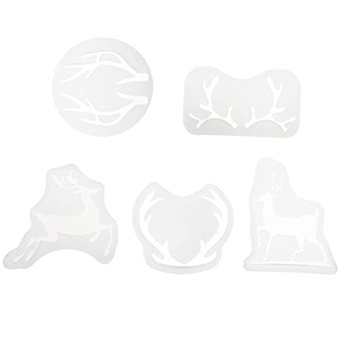 HOMSFOU 5 Stück Teiliges Silikon Gießform für Diy Weihnachtsgeweih Antler Mold für Fondant Süßigkeiten und Bastelprojekte Leicht zu Reinigen und Wiederverwendbar von HOMSFOU