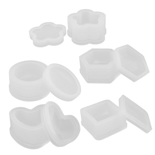HOMSFOU 5 Stück Teiliges Silikon Resin Box Formen mit Deckel Vielseitige Epoxidharz Behälter Formen für Kerzen Schmuck Seifenaufbewahrung DIY Bastelprojekte Robust und Wiederverwendbar HOMSFOU 5 Stück Teiliges Silikon Resin Box Formen mit Deckel Vielseitige Epoxidharz Behälter Formen für Kerzen Schmuck Seifenaufbewahrung DIY Bastelprojekte Robust und Wiederverwendbar von HOMSFOU