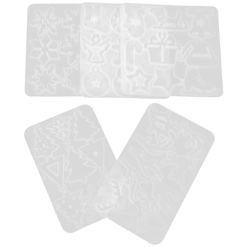 HOMSFOU 5 Stück Teiliges Silikonform Set für Weihnachts Schmuck Epoxidharz Ohringe Gießformen für Diy Anhänger für Kreative Bastelprojekte mit Familie und Freunden von HOMSFOU