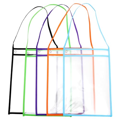 HOMSFOU 5 Stück Teiliges Transparente Dokumententaschen mit Reißverschluss Praktische Aufbewahrung für Bürobedarf Dokumente und Unterlagen Robuste PVC Ordner für Einfaches Organisieren und von HOMSFOU