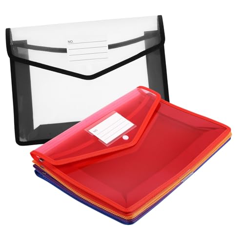 HOMSFOU 5 Stück Teiliges Transparente Plastikordner mit Druckknopfverschluss Dokumentenaufbewahrung mit Etikettenfach für Büro und Zuhause HOMSFOU 5 Stück Teiliges Transparente Plastikordner mit Druckknopfverschluss Dokumentenaufbewahrung mit Etikettenfach für Büro und Zuhause von HOMSFOU