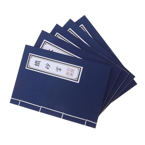 HOMSFOU 5 Stück Teiliges Vintage Chinesisches Notizbuch Traditioneller Fadenbindung Leere Blätter aus Dickem Kraftpapier Vielseitig für Arbeit Memo Kalligrafie und Cosplay-tagebuch von HOMSFOU