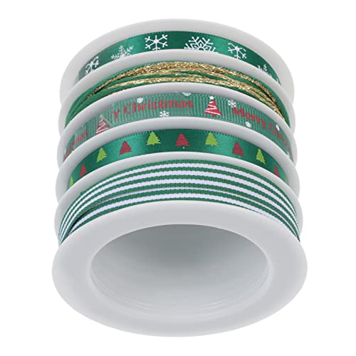HOMSFOU 5 Stück Teiliges Weihnachts Geschenkband mit Schneeflockenmuster Bunte Satinbänder zum Verpacken von Geschenken Festliche Schleifen für Weihnachtsbaumdeko und Party Kompakte HOMSFOU 5 Stück Teiliges Weihnachts Geschenkband mit Schneeflockenmuster Bunte Satinbänder zum Verpacken von Geschenken Festliche Schleifen für Weihnachtsbaumdeko und Party Kompakte von HOMSFOU