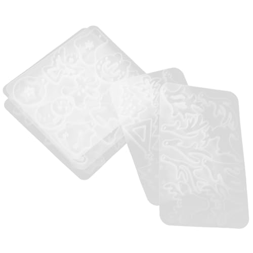 HOMSFOU 5 Stück Teiliges Weihnachts Schmuckformen Set Silikon Gießform für Schlüsselanhänger Ohrringe und Anhänger für Diy Epoxidharz Projekte von HOMSFOU