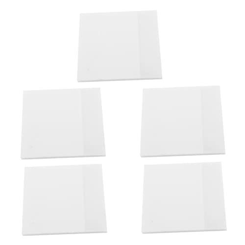 HOMSFOU 5 Stück Transparente Selbstklebende Memo Pads Haftnotizen für Büro Schule und Zuhause und Rückstandsfrei Weiß von HOMSFOU