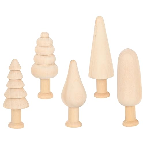 HOMSFOU 5 Stück Unbehandelte Holzbäume für Diy Bastelprojekte Miniatur Holzbaum Dekorationen zum Bemalen und Gestalten für Kreative und Bastelideen HOMSFOU 5 Stück Unbehandelte Holzbäume für Diy Bastelprojekte Miniatur Holzbaum Dekorationen zum Bemalen und Gestalten für Kreative und Bastelideen von HOMSFOU