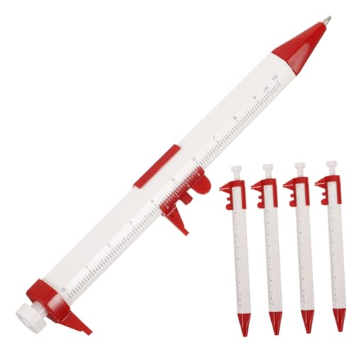 HOMSFOU 5 Stück Vernier Kugelschreiber Multifunktionale Messschreiber für Präzise Messungen für und Studenten Rot und Blau HOMSFOU 5 Stück Vernier Kugelschreiber Multifunktionale Messschreiber für Präzise Messungen für und Studenten Rot und Blau von HOMSFOU