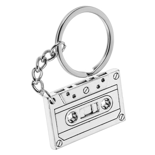 HOMSFOU 5 Stück Vintage Kassettenband Schlüsselanhänger Retro Alloy Anhänger für Mädchen als Halskette oder Schlüsselbund Vielseitiges Schmuckaccessoire für Jahre Partys von HOMSFOU