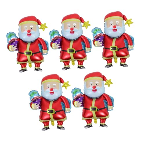 HOMSFOU 5 Stück Weihnachtsmann-ballon Dekorativer Partyballon Neuheitsballon Weihnachtsfolienballon Weihnachtsfeier Luftballons Weihnachtsdekorationen Aluminiumfolie HOMSFOU 5 Stück Weihnachtsmann-ballon Dekorativer Partyballon Neuheitsballon Weihnachtsfolienballon Weihnachtsfeier Luftballons Weihnachtsdekorationen Aluminiumfolie von HOMSFOU