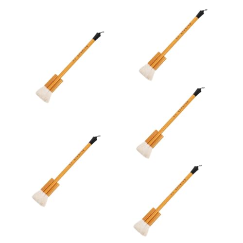 HOMSFOU 5 Stück Wollbürste Aquarellbürste Wiederverwendbarer Aquarellpinsel Handgehaltener Wollmalpinsel Bürsten Wasser Tragbar Pinsel Streichen Farbe Für Klein Bequemer Pinsel Bambus von HOMSFOU