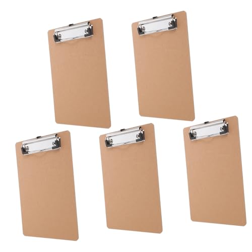 HOMSFOU 5 Stück Zwischenablage Abdeckung multi horizontal unterstützt Klemmbrett-Folie Brief Organisator für Papierakten Konferenz-Schreibtafel Schreibunterstützungstafel Papierclips Eisen von HOMSFOU