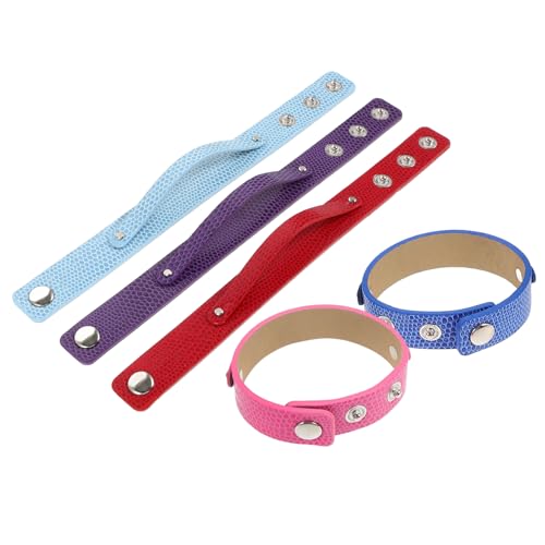 HOMSFOU 5 Stücke Armband Zubehör Armband Snap Schmuck Druckknopf Charms Für Crafting Pu HOMSFOU 5 Stücke Armband Zubehör Armband Snap Schmuck Druckknopf Charms Für Crafting Pu von HOMSFOU