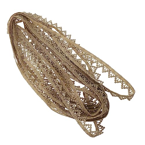 HOMSFOU 5 Wasserlösliche Spitze trimmen Stoff Hochzeit Spitze Stickerei Party hochzeitsdeko wedding decoration Spitzen-Accessoire DIY Nähhandwerk Bastelspitzenband Polyesterfaden Golden HOMSFOU 5 Wasserlösliche Spitze trimmen Stoff Hochzeit Spitze Stickerei Party hochzeitsdeko wedding decoration Spitzen-Accessoire DIY Nähhandwerk Bastelspitzenband Polyesterfaden Golden von HOMSFOU