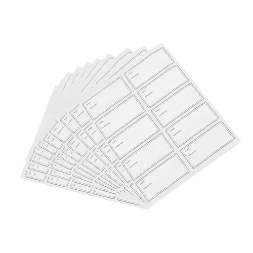 HOMSFOU 50 Blatt Aufkleber Für Lebensmittel-datumsetiketten Lebensmitteletiketten, Aufkleber Für Behälter Abnehmbare Etiketten Aufkleber Aus Synthetischem Papier Weiß von HOMSFOU