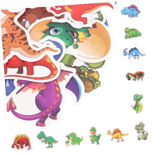 HOMSFOU 50 Blatt Dinosaurier Aufkleber Wasserdichte Diy Sticker für Koffer Notizbuch Tablet und Handy Retro Dinosaurier Motive für Dekoration und von HOMSFOU
