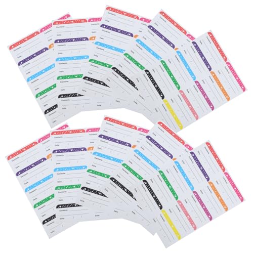 HOMSFOU 50 Blatt Gefrierband Name Produkt schälen Etiketten für Speisekammer klebrig Lebensmitteletikett Gefrieretiketten zum Beschriften ablösbar selbstklebendes Papier von HOMSFOU