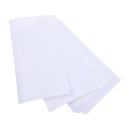 HOMSFOU 50 Blatt Lochverstärker Aufkleber PVC Selbstklebend Rund Papierloch Schutzaufkleber für Ringbücher Büro Kalender und Rezepte Langlebig und Vielseitig Einsetzbar von HOMSFOU