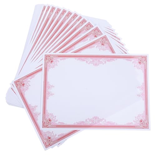 HOMSFOU 50 Blatt Papier Für Ehrenurkunden Druckbare Zertifikate Leistungspapier Blanko Diplompapier Pergamentpapier Auszeichnungspapier Einfaches Zertifikatspapier von HOMSFOU