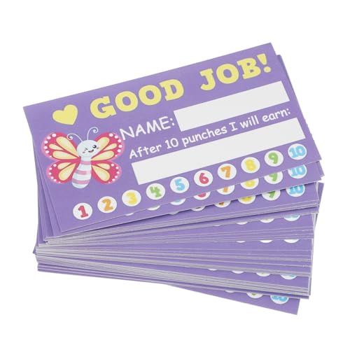 HOMSFOU 50 Blatt Rabattkarte Verhalten Belohnungskarten Belohnungssystem für Incentive -Diagramm Incentive-Karte Karten mit positivem Verhalten Locher für Papier Violett HOMSFOU 50 Blatt Rabattkarte Verhalten Belohnungskarten Belohnungssystem für Incentive -Diagramm Incentive-Karte Karten mit positivem Verhalten Locher für Papier Violett von HOMSFOU