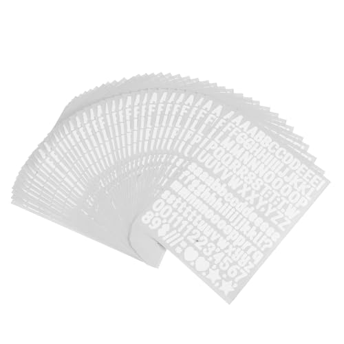 HOMSFOU 50 Blatt Selbstklebende Flicken Mit Buchstaben Und Zahlen Kleidungsaufkleber Buchstabenaufkleber Kleine Stoffbuchstaben Zum Aufkleben Flicken Für Stoff Kleine von HOMSFOU