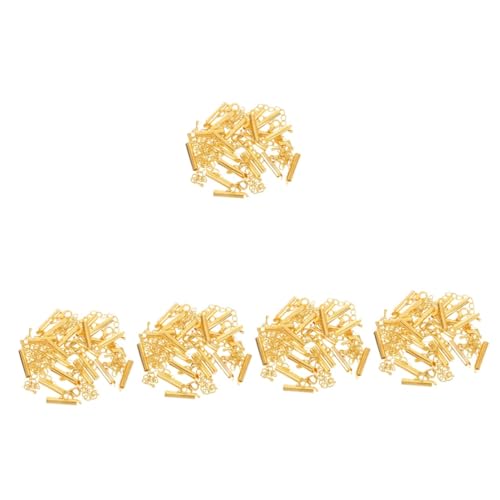HOMSFOU 50 Sätze Schiebeverschluss für Schmuck Verbindungselemente für DIY Schmuckherstellung Langlebig und Rostbeständig Einfach zu Montieren für Projekte und Designs von HOMSFOU